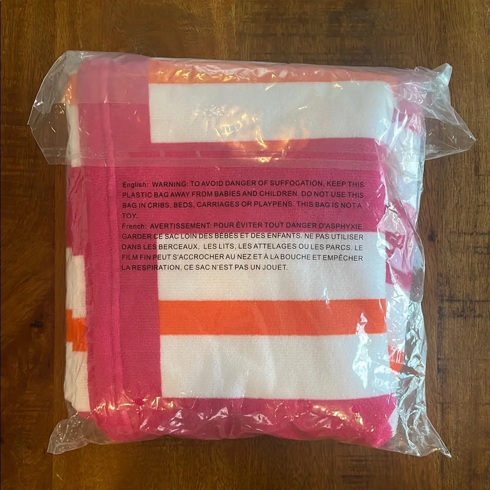 Beach Riot Beach Club Pink and Orange Beach Towel